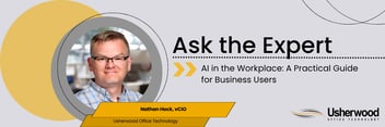 AI in the workplace ask the expert with an image of Nathan hock the author 