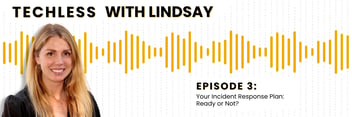 Episode 3 techless with lindsay incident response plan ready or not? with an image of lindsay 