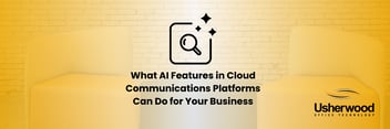 What AI Features in Cloud Communications Platforms Can Do for Your Business with an ai icon on top of a picture with two chairs 