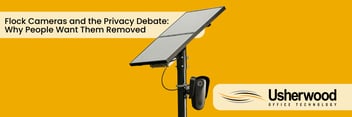 Flock Cameras and the Privacy Debate: Why People Want Them Removed with a flock camera image attached to a solar panel 