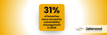 31% of breaches were caused by vulnerability management 