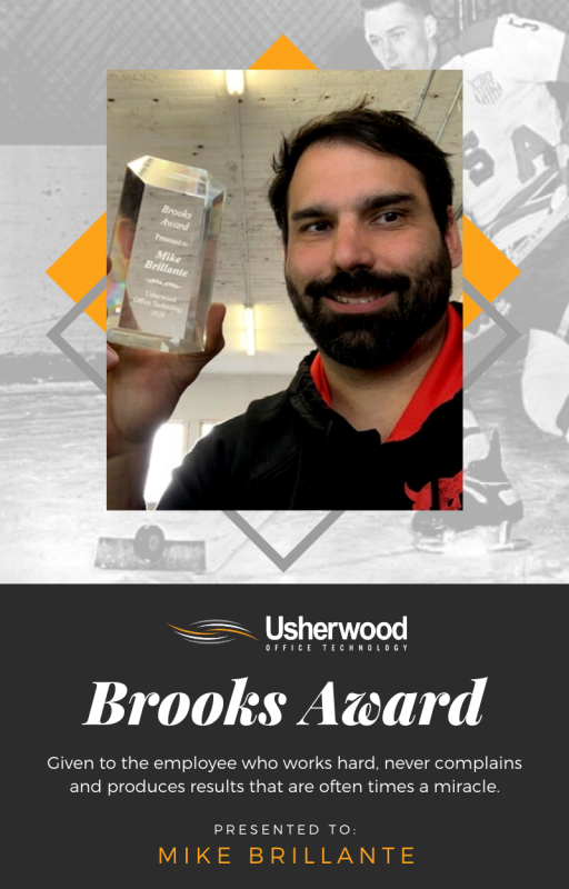 Michael Brillante receives Brooks Award