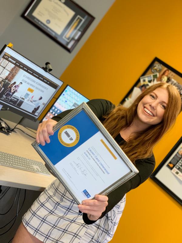 Lauren Usherwood Earns SCHRM-CP Credentials