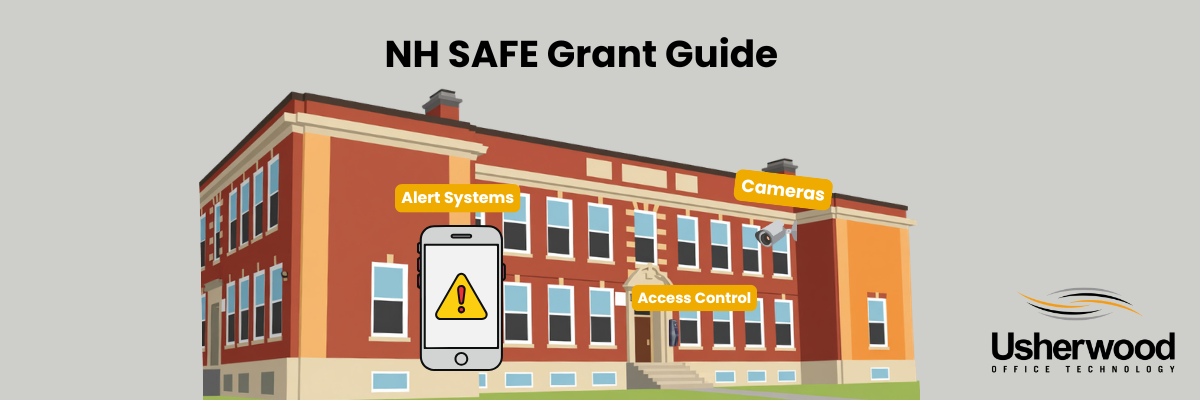 School with camera, access control, and alert systems with the 