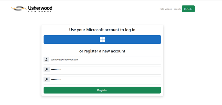 create an account